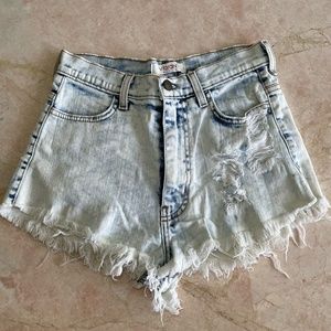 Vibrant M.I.U Y2k Ultra Mini Acid Wash Short Shorts